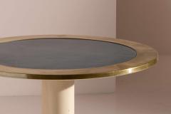Gio Ponti Gio Ponti brass wood and linoleum side table for the Oceania ship Italy 1952 - 4205748