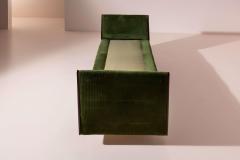 Gio Ponti Gio Ponti certified walnut and velvet daybed sofa Italy 1940s - 4239346