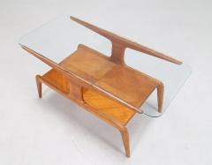 Gio Ponti Gio Ponti coffee table in ash and glass top - 912818
