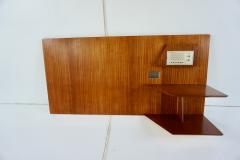 Gio Ponti Gio Ponti dark honey wood right Headboard from Hotel Royal Naples 1955 - 2819404