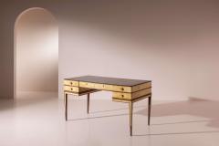 Gio Ponti Gio Ponti double sided desk in American walnut and parchment Italy 1930s - 4205782