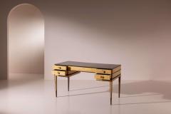 Gio Ponti Gio Ponti double sided desk in American walnut and parchment Italy 1930s - 4205825
