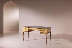 Gio Ponti Gio Ponti double sided desk in American walnut and parchment Italy 1930s - 4205836