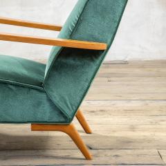 Gio Ponti Gio Ponti for Casa Giadino Pair of Green Armchairs - 4266972