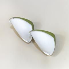 Gio Ponti Gio Ponti for Greco Pair of Green Wall Lights - 4463481