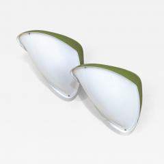 Gio Ponti Gio Ponti for Greco Pair of Green Wall Lights - 4464275