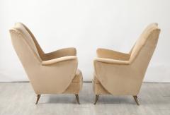 Gio Ponti Gio Ponti for ISA Bergamo Pair of Wing Back Lounge Chairs circa 1950 - 4393362