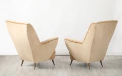 Gio Ponti Gio Ponti for ISA Bergamo Pair of Wing Back Lounge Chairs circa 1950 - 4393366