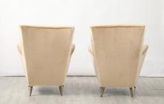 Gio Ponti Gio Ponti for ISA Bergamo Pair of Wing Back Lounge Chairs circa 1950 - 4393367
