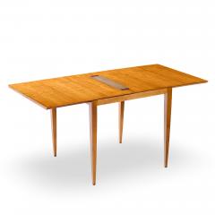 Gio Ponti Gio Ponti for Singer Son Teak and Brass Flip Top Expanding Game Dining Table - 4474156