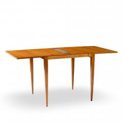 Gio Ponti Gio Ponti for Singer Son Teak and Brass Flip Top Expanding Game Dining Table - 4475457