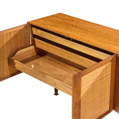 Gio Ponti Gio Ponti for Singer Sons Model 2184 Walnut Cane and Brass Credenza - 4616705