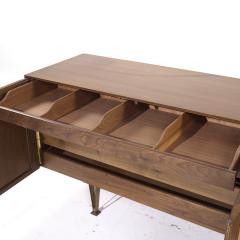 Gio Ponti Gio Ponti for Singer and Sons Model 2184 MCM Walnut Cane and Brass Credenza - 3904683