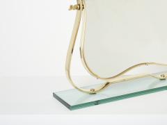 Gio Ponti Gio Ponti for fontana Arte brass Murano glass table vanity mirror 1950s - 2982716