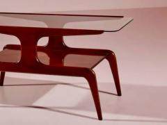 Gio Ponti Gio Ponti low table made of African walnut wood and glass Italy 1950s - 3730271