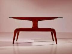 Gio Ponti Gio Ponti low table made of African walnut wood and glass Italy 1950s - 3730292