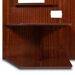 Gio Ponti Gio Ponti pair mahogany Headboards fitted bedside tables Hotel Royal 1955 - 3306546