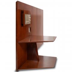 Gio Ponti Gio Ponti pair mahogany Headboards fitted bedside tables Hotel Royal 1955 - 3306547