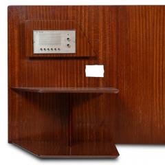 Gio Ponti Gio Ponti pair mahogany Headboards fitted bedside tables Hotel Royal 1955 - 3306552