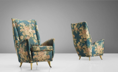 Gio Ponti Gio Ponti pair of stunning 1950s high back armchairs  - 3335788
