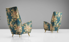 Gio Ponti Gio Ponti pair of stunning 1950s high back armchairs  - 3335792