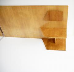 Gio Ponti Gio Ponti pair rare elm wood Headboards fitted bedside tables Hotel Royal 1955 - 4227681