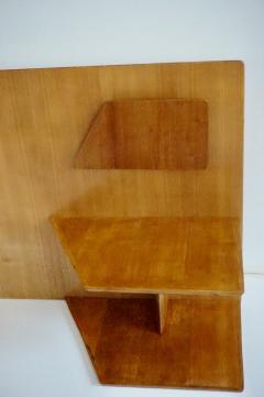 Gio Ponti Gio Ponti pair rare elm wood Headboards fitted bedside tables Hotel Royal 1955 - 4227685