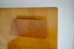 Gio Ponti Gio Ponti pair rare elm wood Headboards fitted bedside tables Hotel Royal 1955 - 4227687