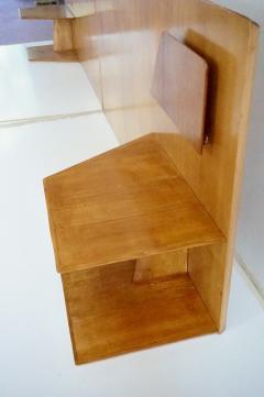 Gio Ponti Gio Ponti pair rare elm wood Headboards fitted bedside tables Hotel Royal 1955 - 4227693