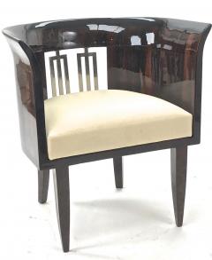 Gio Ponti Gio Ponti rarest art deco pair of arm chair with silver bronze back insert - 2408532