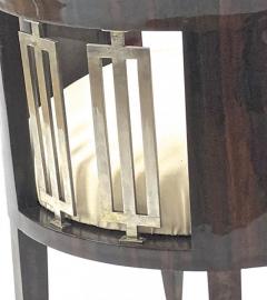Gio Ponti Gio Ponti rarest art deco pair of arm chair with silver bronze back insert - 2778007