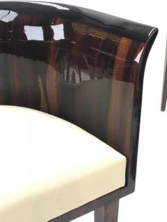 Gio Ponti Gio Ponti rarest art deco pair of arm chair with silver bronze back insert - 2778010