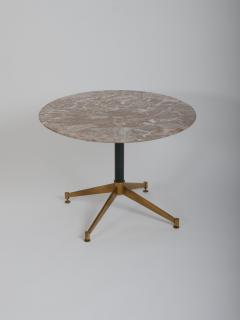 Gio Ponti Gio Ponti style marble and brass 1950s side table - 4750593