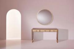 Gio Ponti Gio Ponti walnut and parchment mirror Italy 1930s - 3485219