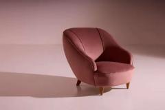 Gio Ponti Gio Ponti walnut and velvet pair of lounge chairs by Casa e Giardino Italy 1936 - 4147313