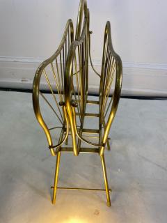 Gio Ponti ITALIAN MID CENTURY MODERNIST BRASS MAGAZINE RACK IN THE MANNER OF GIO PONTI - 1527970