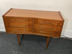 Gio Ponti ITALIAN MODERNIST MID CENTURY EXOTIC WOOD AND BRASS CURVED CHEST OF DRAWERS - 4099903