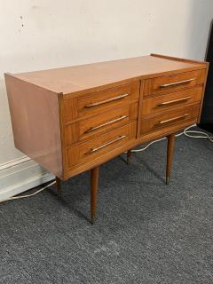 Gio Ponti ITALIAN MODERNIST MID CENTURY EXOTIC WOOD AND BRASS CURVED CHEST OF DRAWERS - 4099905