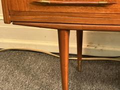 Gio Ponti ITALIAN MODERNIST MID CENTURY EXOTIC WOOD AND BRASS CURVED CHEST OF DRAWERS - 4099906