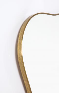 Gio Ponti Italian 1950s Brass Shaped Wall Mirror - 2653692