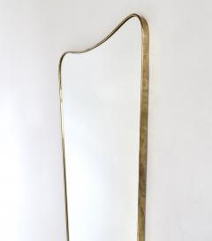 Gio Ponti Italian Brass Framed Mirror In the Style of Gio Ponti Tall - 2559339