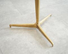 Gio Ponti Italian Brass Glass Side Tables in the Style of Gio Ponti - 4580925