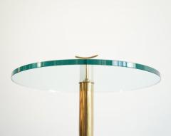 Gio Ponti Italian Brass Glass Side Tables in the Style of Gio Ponti - 4580928