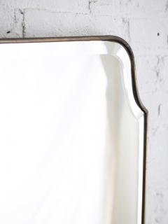 Gio Ponti Italian Brass Shield Mirror in the Style of Gio Ponti - 3926962