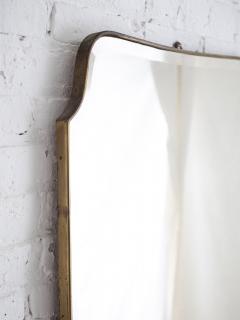 Gio Ponti Italian Brass Shield Mirror in the Style of Gio Ponti - 3926963