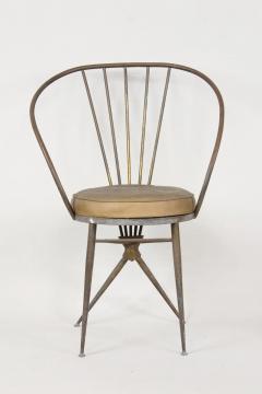 Gio Ponti Italian Brass Side Chair style of Gio Ponti Mid Century Modern - 3648299