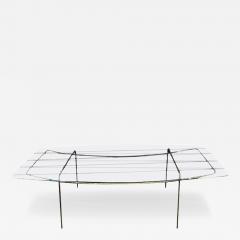 Gio Ponti Italian Gio Ponti Inspired Bronze and Glass Cocktail Table - 3834573