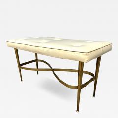 Gio Ponti Italian Mid Century Brass Bench - 3925694