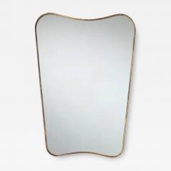 Gio Ponti Italian Mid Century Modern Brass wall Mirror Italy 1960s - 3575730