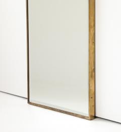 Gio Ponti Italian Mid Century Modern Mirror Brass Frame and Bevelled Edge 1950 s - 3567764